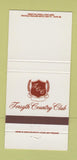 Matchbook Cover - Forsyth Country Club NC 30 Strike