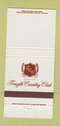 Matchbook Cover - Forsyth Country Club NC 30 Strike