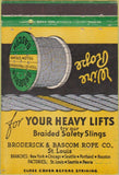 Matchbook Cover - Broderick Bascom Wire Rope ST Louis MO 40 Strike