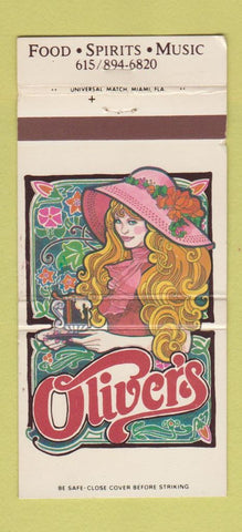 Matchbook Cover - Oliver's Sheraton Chattanooga TN girlie 30 Strike
