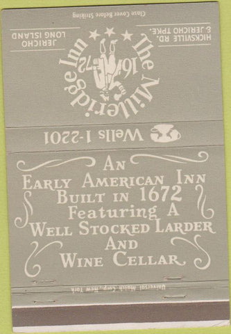 Matchbook Cover - Milleridge Inn Jericho Long Island NY 40 Strike