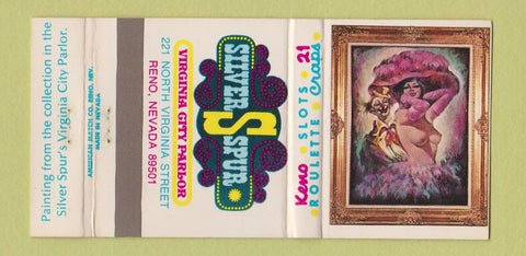 Matchbook Cover - Silver Spur Casino Reno NV girlie 30 Strike
