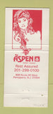 Matchbook Cover - Aspen Hotel Christmas girlie Parsippany NJ 30 Strike