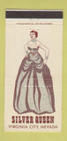 Matchbook Cover - Silver Queen Casino Virginia City NV girlie 30 Strike