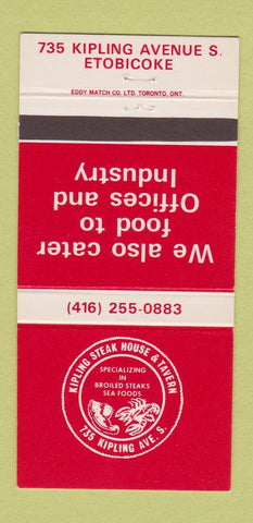 Matchbook Cover - Kipling Steak House Etobicoke ON 30 Strike
