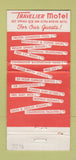Matchbook Cover - Travelier Motel Hot Springs AR girlie WEAR 30 Strike