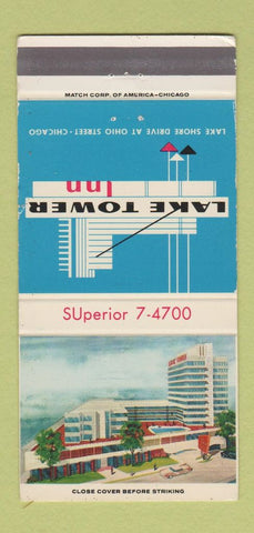 Matchbook Cover - Lake Tower Inn Chicago IL girlie WEAR 30 Strike