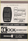 Matchbook Cover - Cook Lead Hammer Service Providence RI 40 Strike