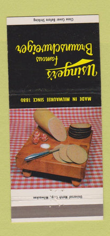 Matchbook Cover - Usinger's Braunschweiger Milwaukee WI 30 Strike
