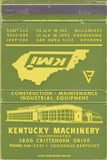 Matchbook Cover - Kentucky Machinery Louisville KY Allis Chalmers 40 Strike