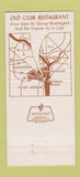 Matchbook Cover - Old Club Restaurant Alexandria VA 30 Strike