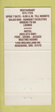 Matchbook Cover - Windmill Inn Roseburg OR restaurant 30 Strike