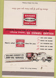 Matchbook Cover - Holland Sani Vac Furnace Holland MI 40 Strike