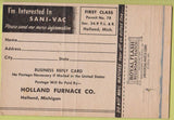 Matchbook Cover - Holland Sani Vac Furnace Holland MI 40 Strike