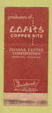 Matchbook Cover - Indiana Copper Corp Marion IN Ingots 30 Strike