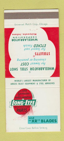 Matchbook Cover - Wheelabrator Corp Mishawaka IN Steel 30 Strike