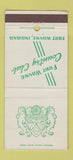 Matchbook Cover - Fort Wayne Country Club IN 30 Strike