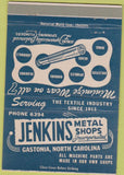 Matchbook Cover - Jenkins Metal Shops Gastonia NC 40 Strike