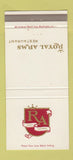 Matchbook Cover - Royal Arms Restaurant Hyattsville MD 30 Strike