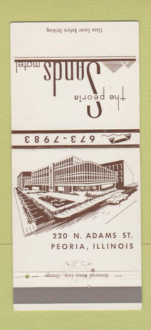 Matchbook Cover - Peoria Sands Motel IL 30 Strike