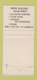 Matchbook Cover - The Fisherman Fort Lauderdale FL 30 Strike