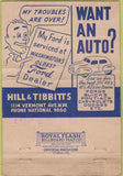 Matchbook Cover - Hill Tibbitts Ford Washington DC POOR 40 Strike