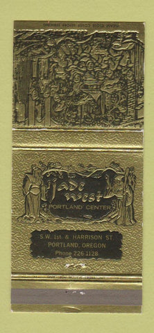 Matchbook Cover - Jade West Portland OR Chinese 30 Strike