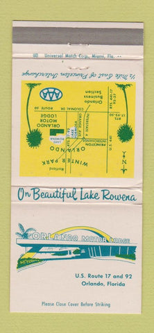 Matchbook Cover - Orlando Motor Lodge Orlando FL WEAR 30 Strike