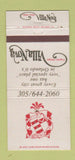 Matchbook Cover - Villa Nova Orlando FL 30 Strike