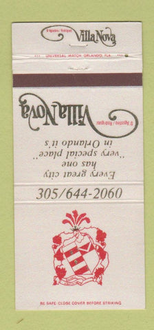 Matchbook Cover - Villa Nova Orlando FL 30 Strike