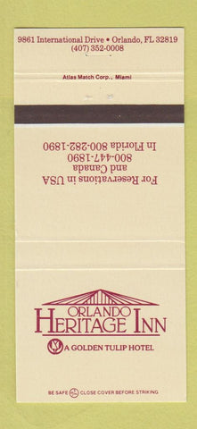 Matchbook Cover - Orlando Heritage Inn FL 30 Strike