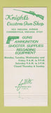 Matchbook Cover - Knight's Custom Gun Shop Connersville IN 30 Strike