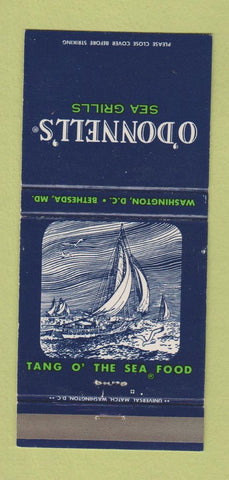 Matchbook Cover - O'donnell's Sea Grill Washington DC Bethesda MD #2 30 Strike