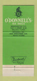 Matchbook Cover - O'donnell's Sea Grill Washington DC Bethesda MD #2 30 Strike