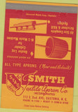 Matchbook Cover - Smith Textile Apron Co Gastonia NC 40 Strike