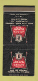 Matchbook Cover - Black Baron Fairfax VA Alexandria  30 Strike
