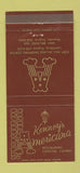 Matchbook Cover - Kenney's Americana Restaurant Roanoke Lynchburg VA 30 Strike