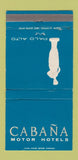 Matchbook Cover - Cabana Motor Hotels Palo Alto CA  30 Strike