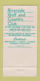 Matchbook Cover - Riverside Golf and Country Club Coyote CA WEAR 30 Strike