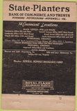 Matchbook Cover - State Planters car loans Richmond Hopewell VA 40 Strike