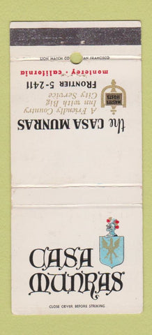 Matchbook Cover - Casa Munras Monterey CA 30 Strike