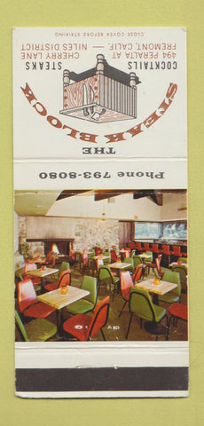 Matchbook Cover - Steak Block Remont CA 30 Strike