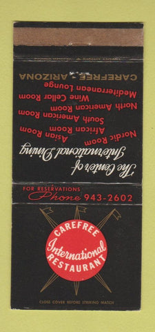 Matchbook Cover - International Restaurant Carefree AZ WEAR 30 Strike