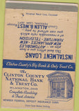 Matchbook Cover - Clinton County National Bank Wilmington OH 40 Strike