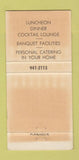 Matchbook Cover - Pieracci's Restaurant Los Altos CA 30 Strike