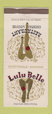 Matchbook Cover - Lulu Belle Restaurant Scottsdale AZ WEAR 30 Strike