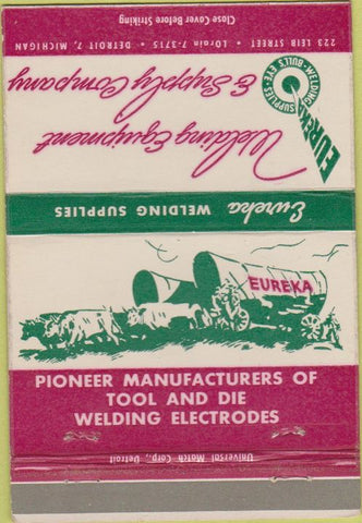 Matchbook Cover - Welding Equipment Supply Detroit MI 40 Strike