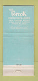 Matchbook Cover - The Brook Restaurnt Miami Beach FL 30 Stick