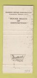 Matchbook Cover - Harbor House House Boats Wakarusa IN 30 Strike