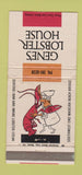 Matchbook Cover - Gene's Lobster House Maderia Beach FL WORN 30 Strike